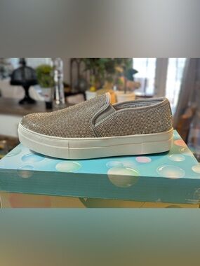 Soda Women's Slip-On Sneakers in Sparkling Taupe